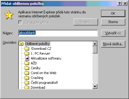 Rozšířená nabídka