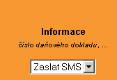 Zaslání informací