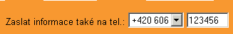 Zalsání informací o dobití