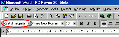 definování stylu v MS Word